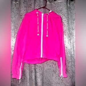 Juicy Couture Pink Crown Rhinestone Zip-Up Jacket